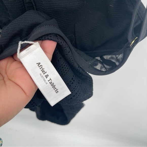 Afriel & Tabbris Australia Mesh Cutout High Neck Swimsuit Size 4 Black Women’s - Picture 5 of 9